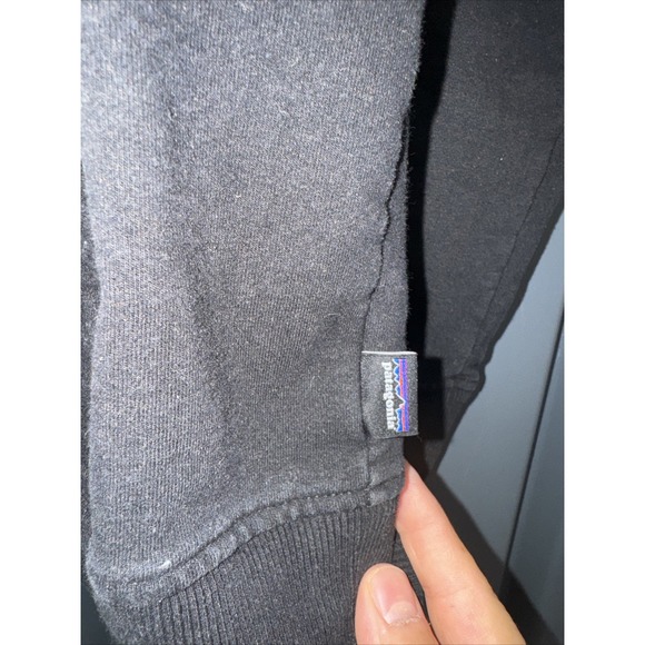 Patagonia Uprisal Hoody Hoodie Sweatshirt Pullover Men L Logo Heavyweight Black - Picture 5 of 7